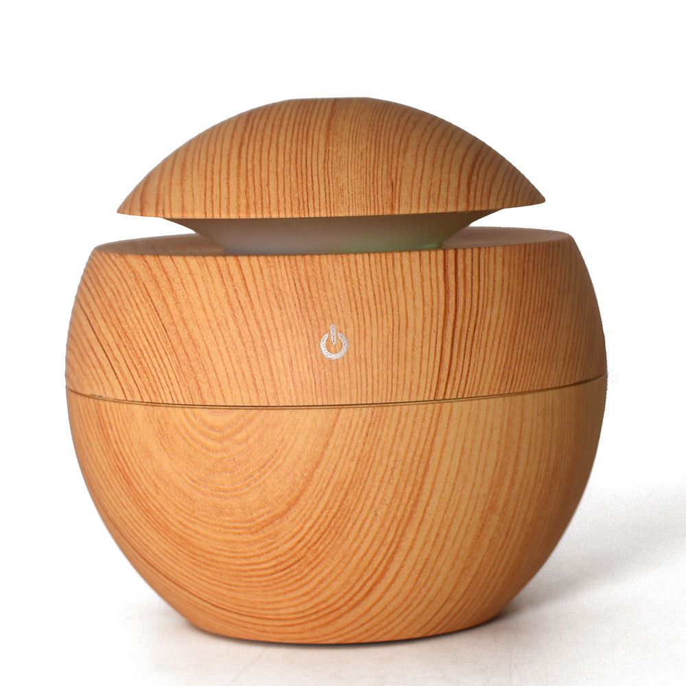 USB Aromatherapy Humidifier with Wood Grain Night Light