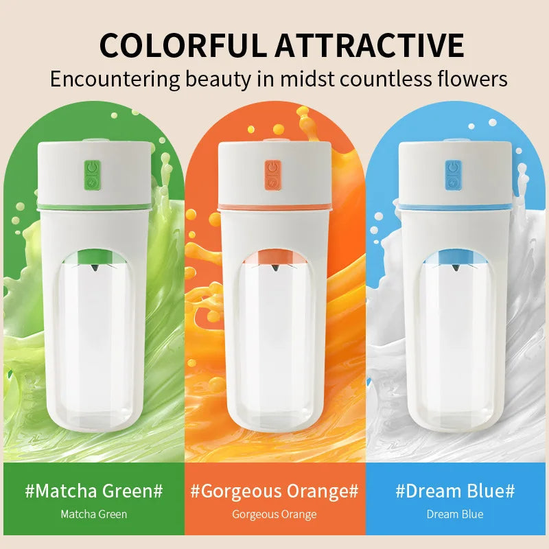USB Rechargeable Portable Juicer Cup with Six Steel Blades