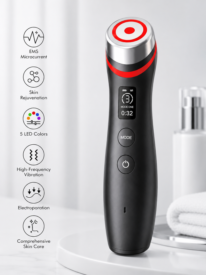 6-in-1 LED Microcurrent Skin Rejuvenation Beauty Device