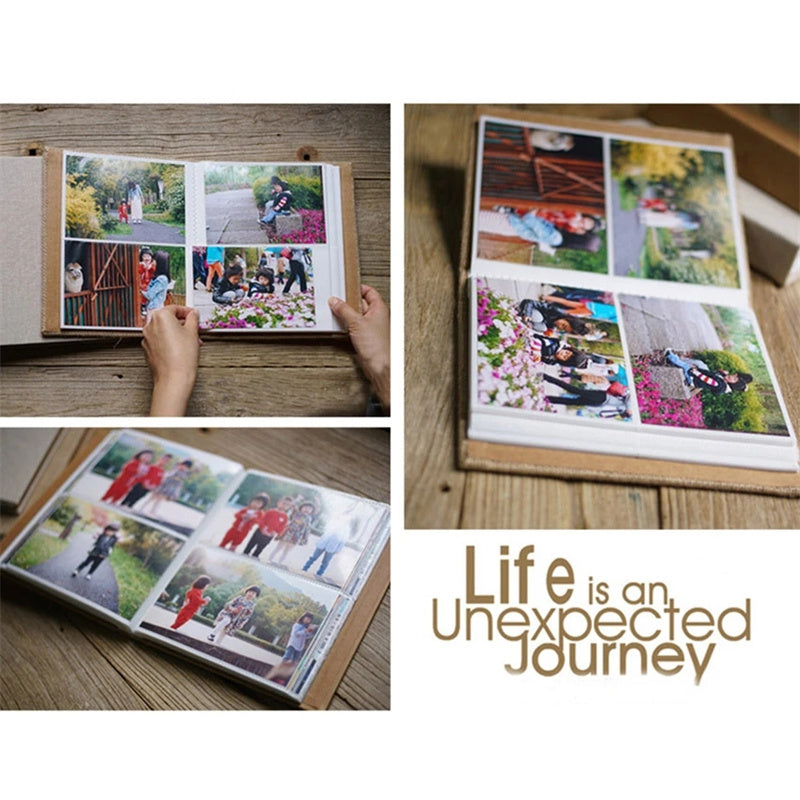 6 Inch Photo Album with 200 Pockets and Linen Cover