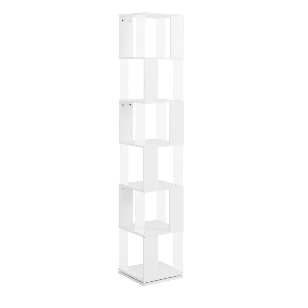 Rotating 6-Tier Bookshelf for Small Rooms and Study Desks