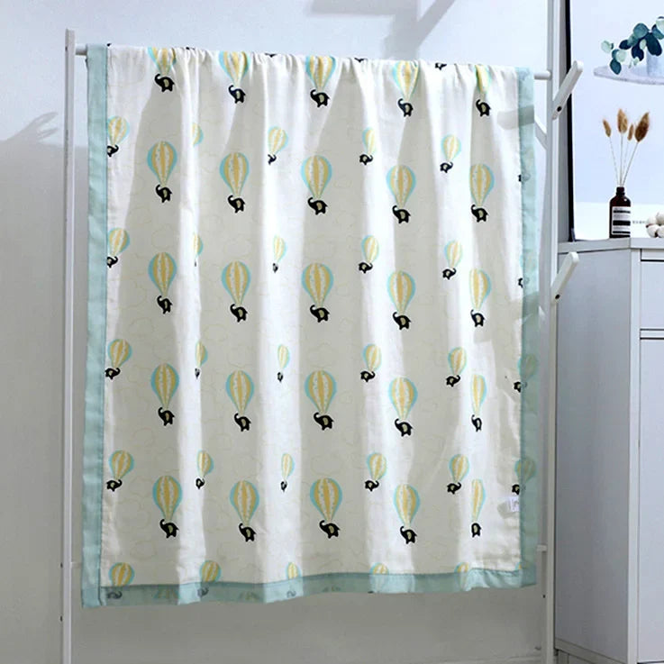 Six-Layer Muslin Baby Blanket for Newborn Swaddling