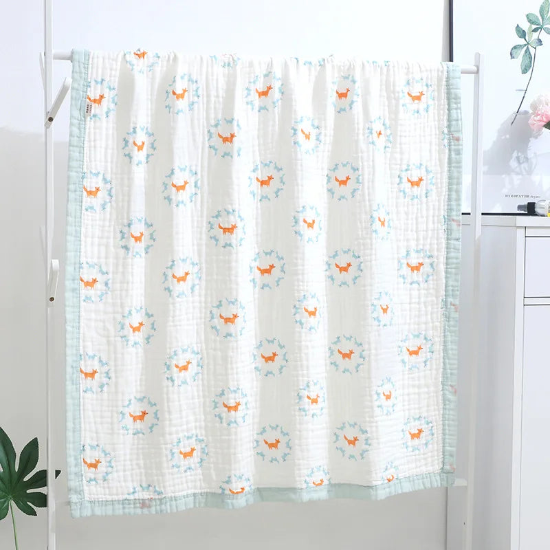 Six-Layer Muslin Baby Blanket for Newborn Swaddling