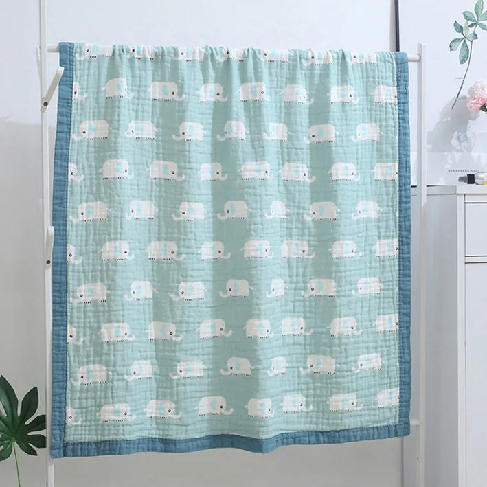 Six-Layer Muslin Baby Blanket for Newborn Swaddling