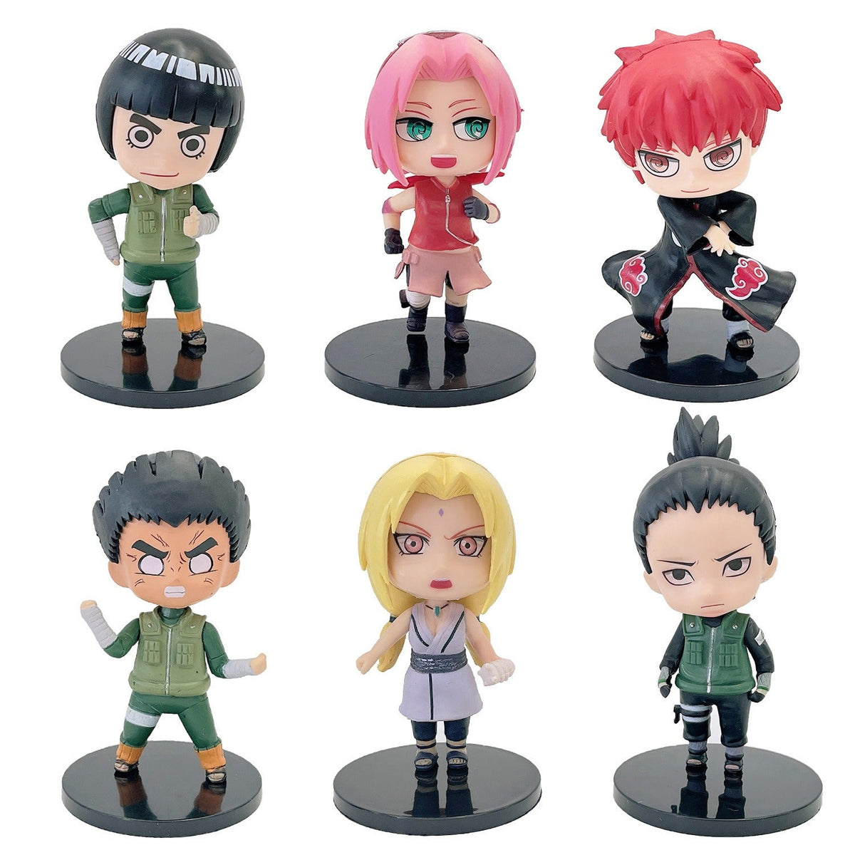 Naruto Chibi Figurines Set for Cake & Desk Display