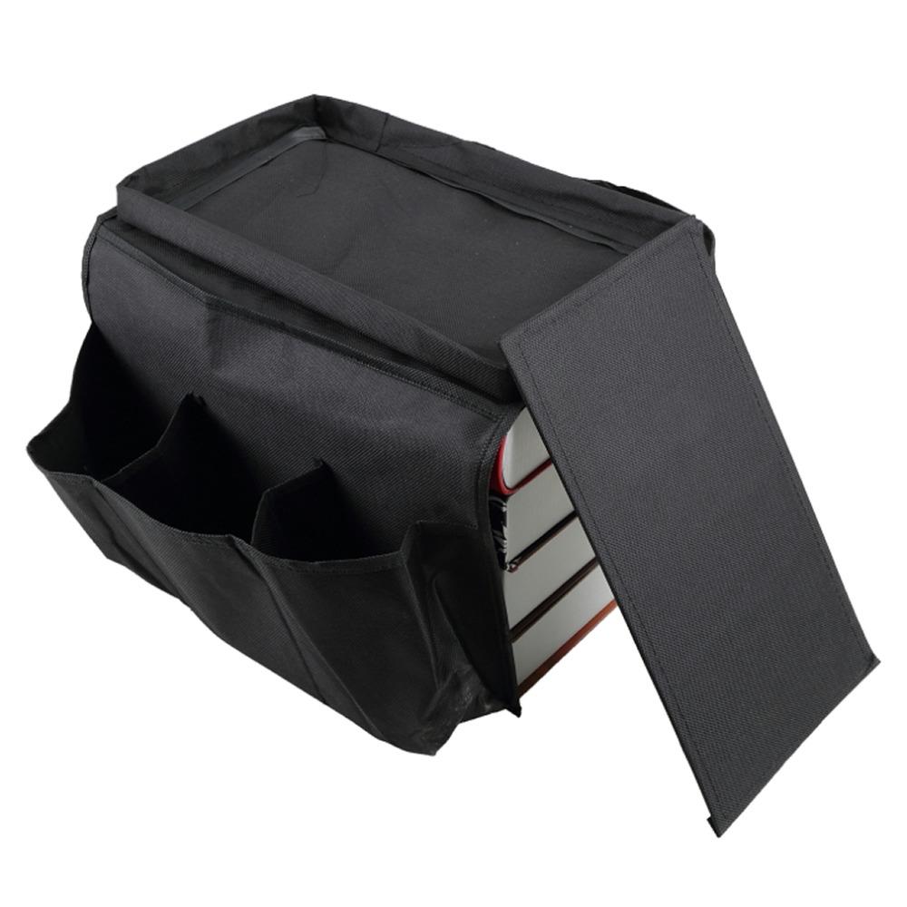 Sofa Armrest Organizer with Tray and Remote Pockets