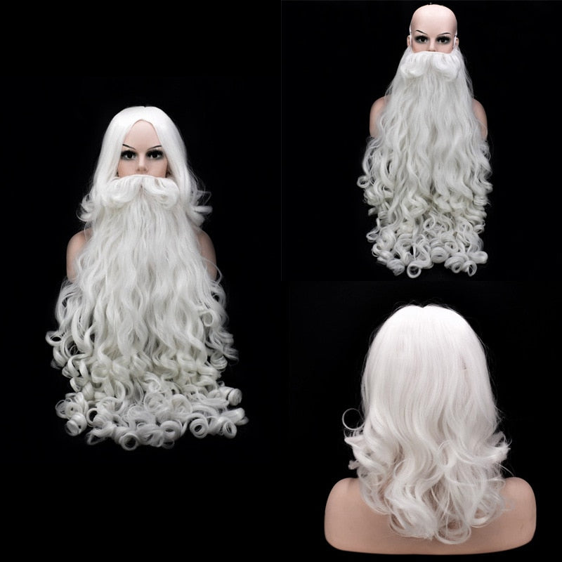 Santa Beard Wig Costume Set for Dramatic Holiday Looks