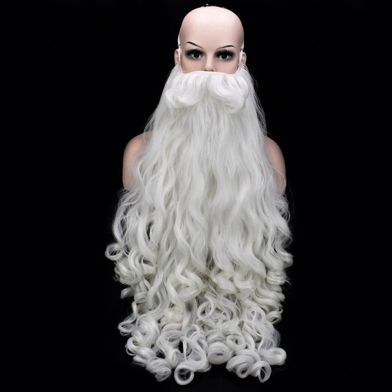 Santa Beard Wig Costume Set for Dramatic Holiday Looks