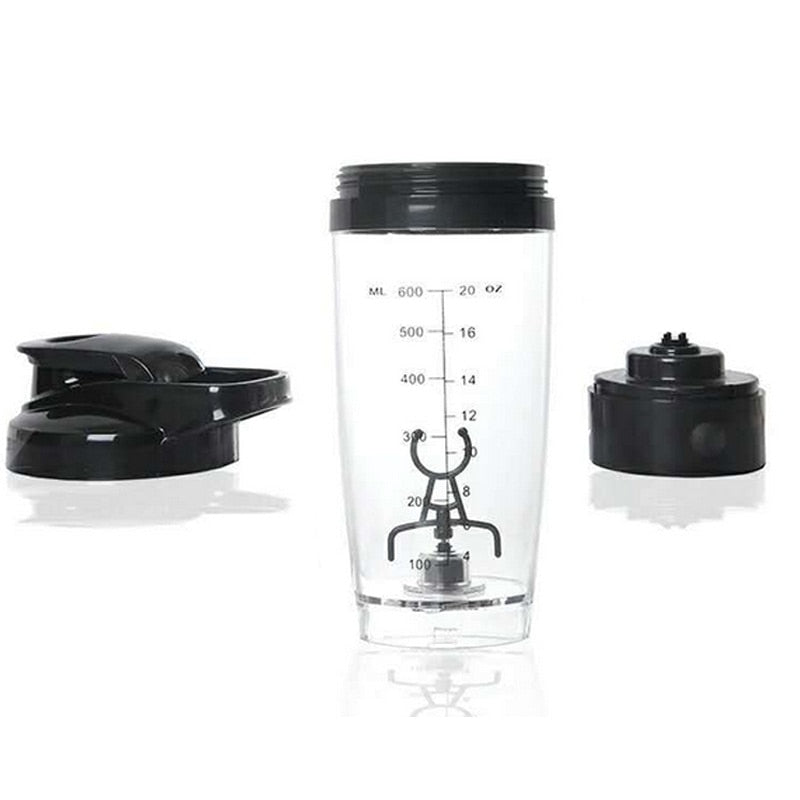 Electric Protein Shaker Bottle 600ml, Hands-Free Mixing