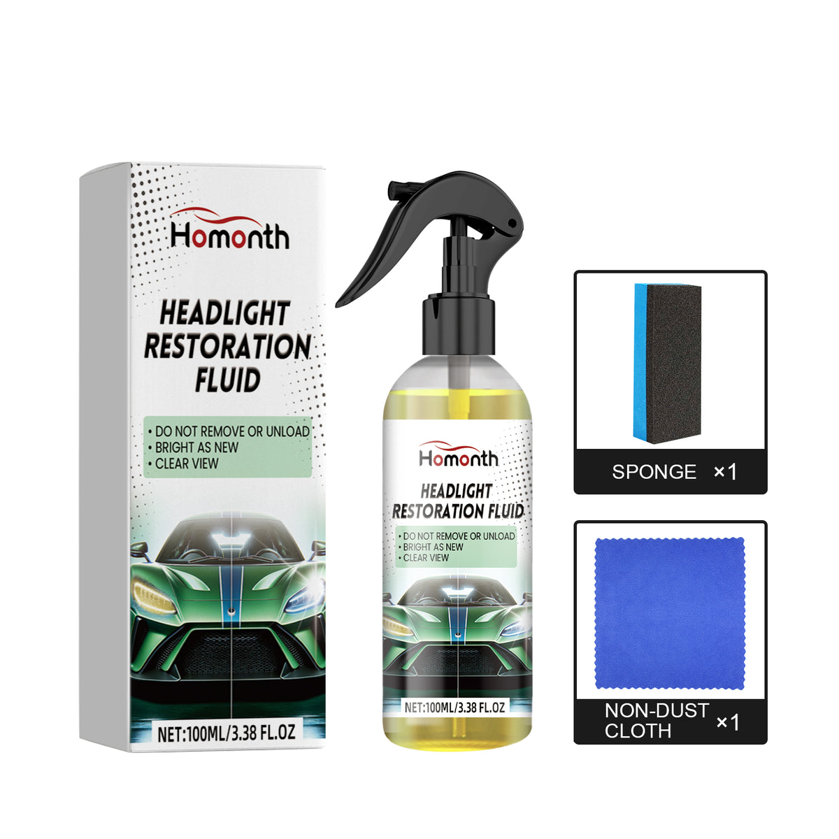 Headlight Restoration Fluid for Clearer Car Lights