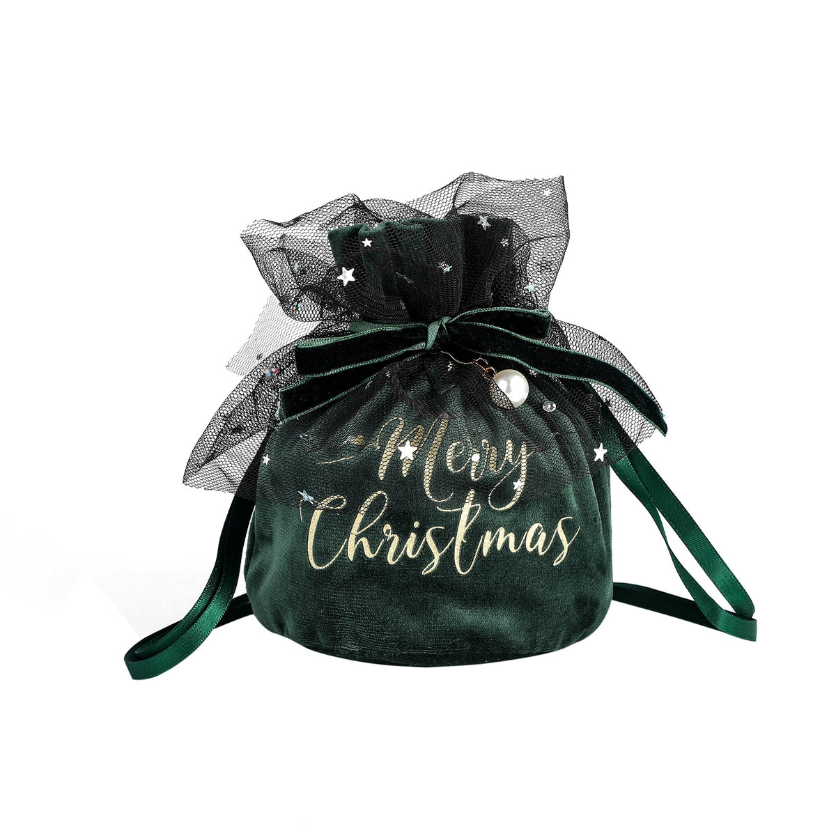 Christmas Velvet Gift Bag for Elegant Small Gifts & Candy