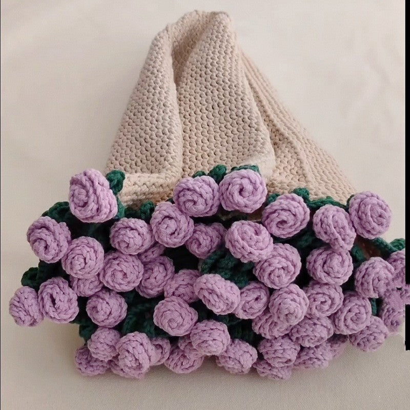 Crocheted Flower Bouquet Blanket for Romantic Gifting