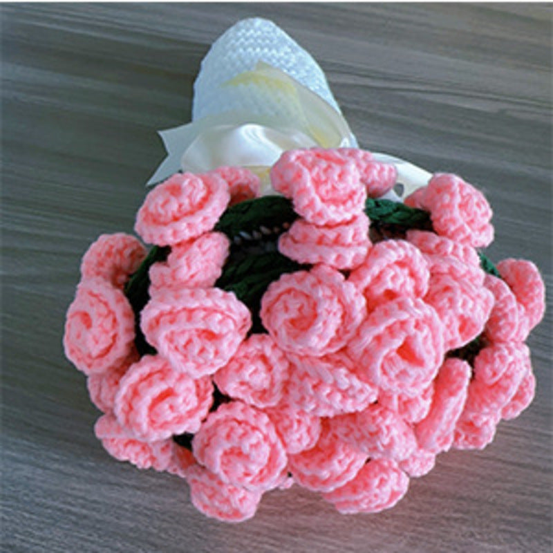 Crocheted Flower Bouquet Blanket for Romantic Gifting