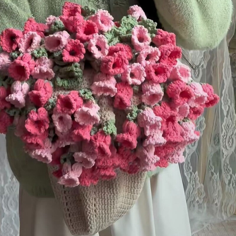Crocheted Flower Bouquet Blanket for Romantic Gifting