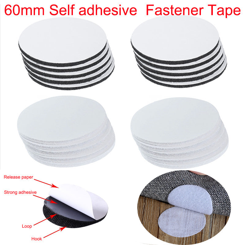 Self Adhesive Hook and Loop Dots, 60mm Anti Slip