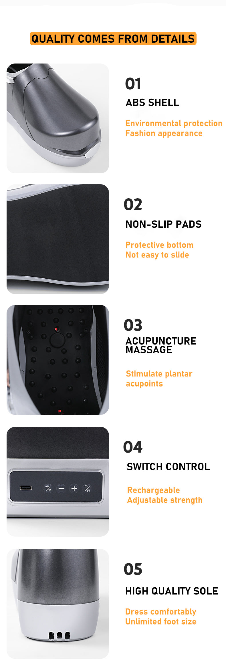 Acupressure Massage Shoes — Heated Moxibustion Therapy