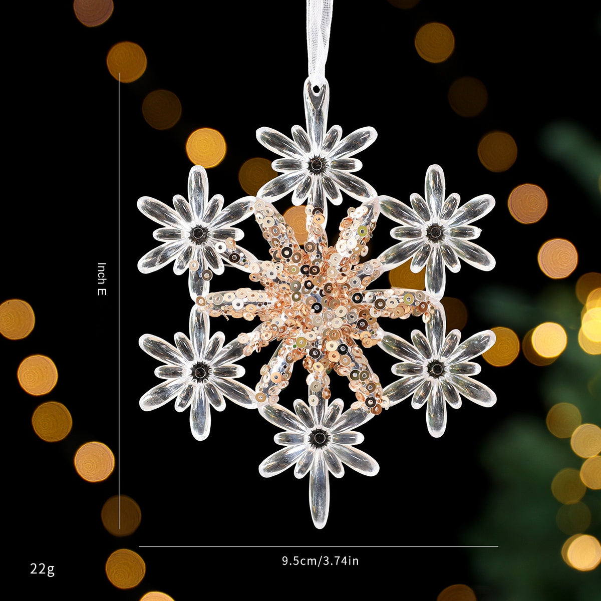 Sequin Acrylic Christmas Ornaments for Elegant Trees