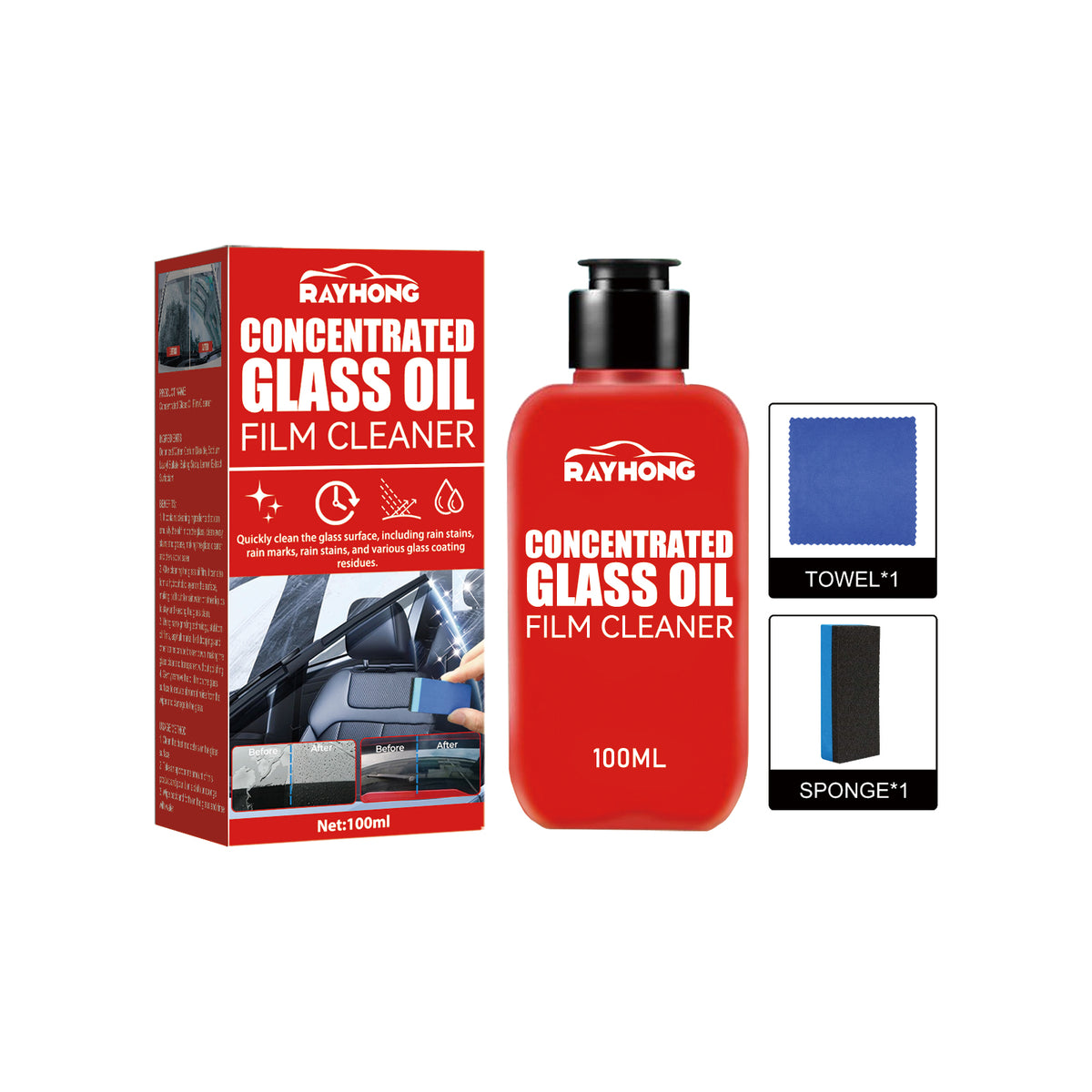 Automotive Glass Cleaner for Clearer Road Visibility