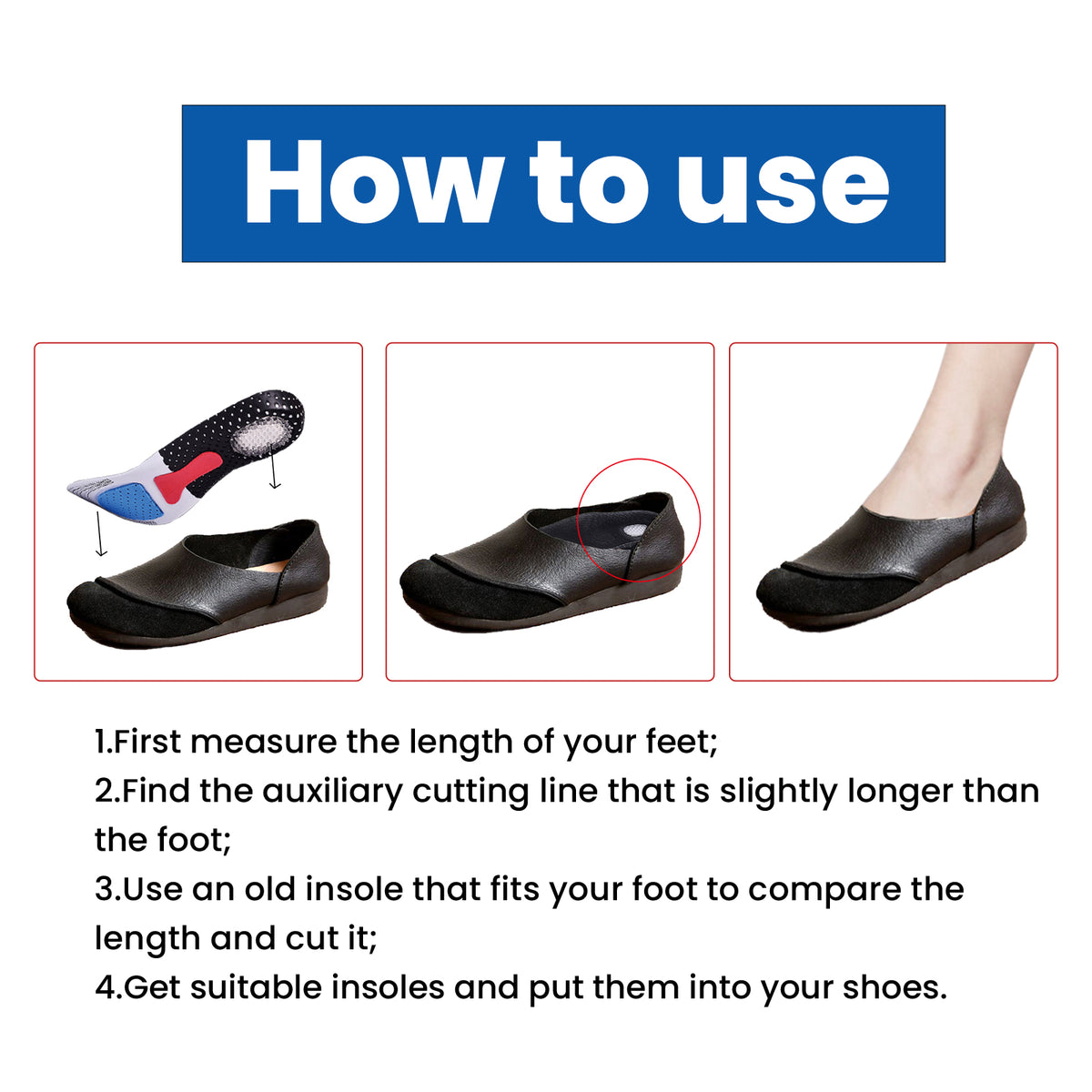 Height-Boosting Insoles With Cushioned Arch Support