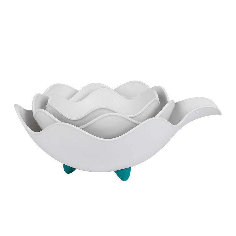 Petal Rim Snack Bowl Set for Coffee Tables and Desks