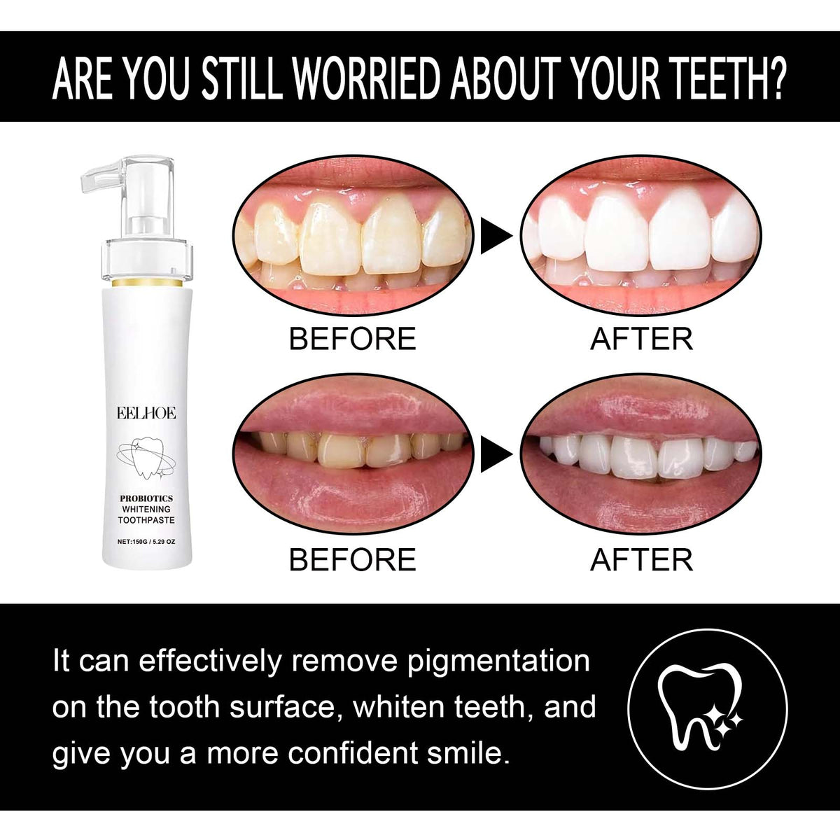 Probiotic Whitening Toothpaste Pump For Surface Stains