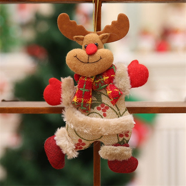 Plush Christmas Ornaments Set for Cheerful Tree Decor