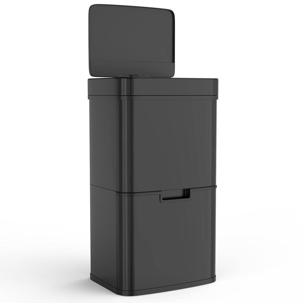 Hands-Free 62L Sensor Trash Can with Two Compartments