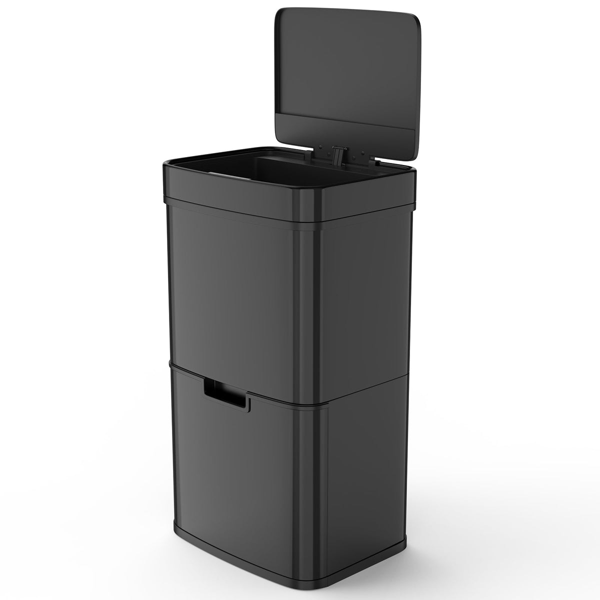 Hands-Free 62L Sensor Trash Can with Two Compartments