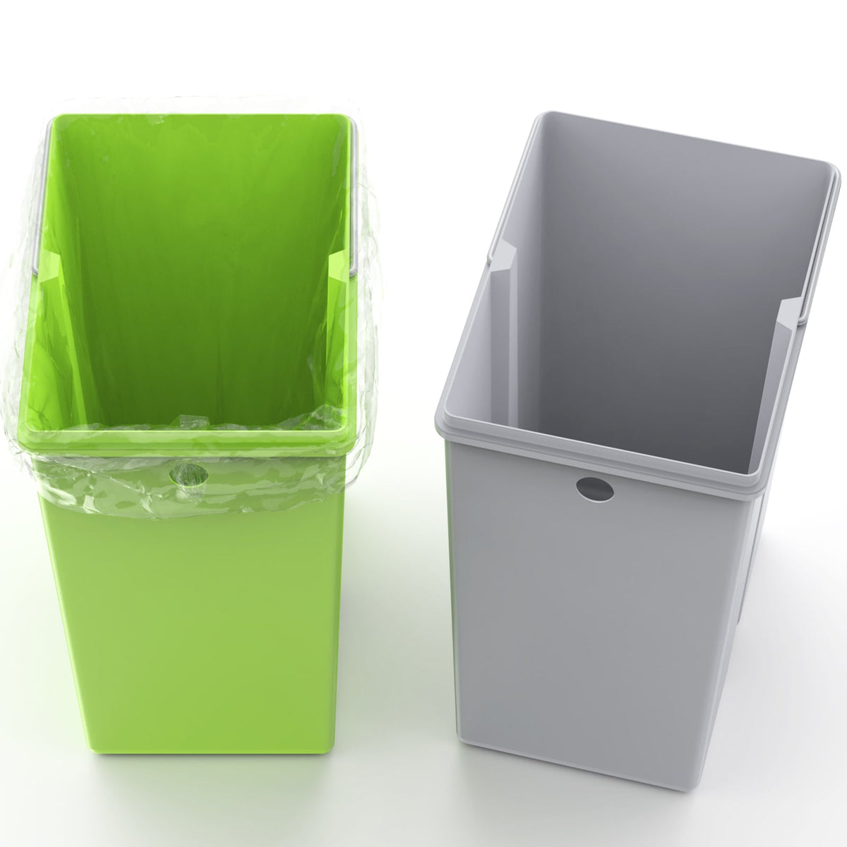 Kitchen Trash Can with Dual Compartments for Recycling