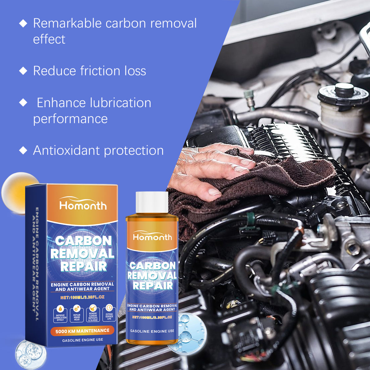 Gasoline Engine Carbon Cleaner & Anti-Wear Additive