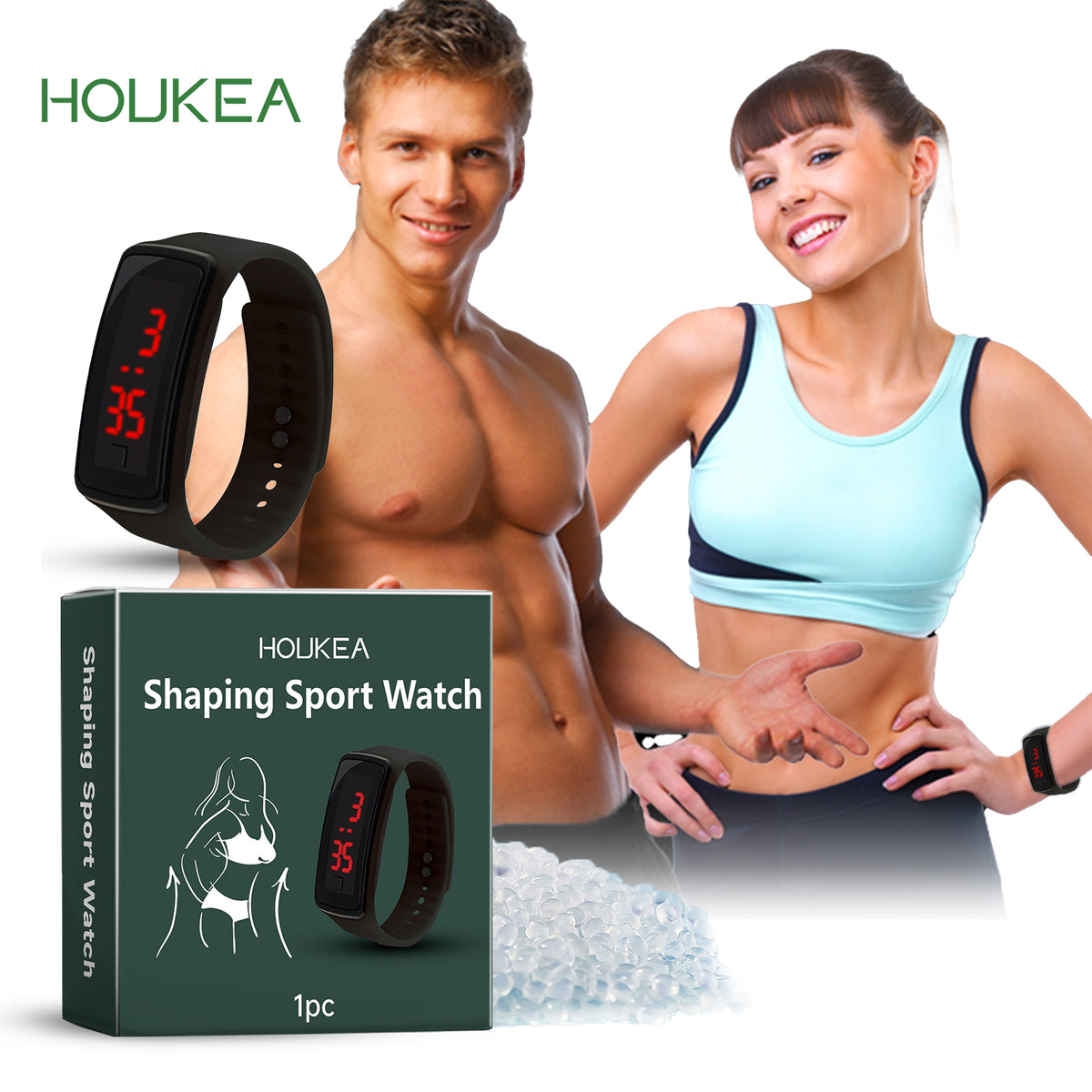 Sports Watch With Red Digital Display For Active Days