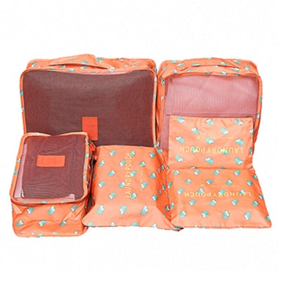 6-Piece Packing Cubes Set for Organized Travel Luggage