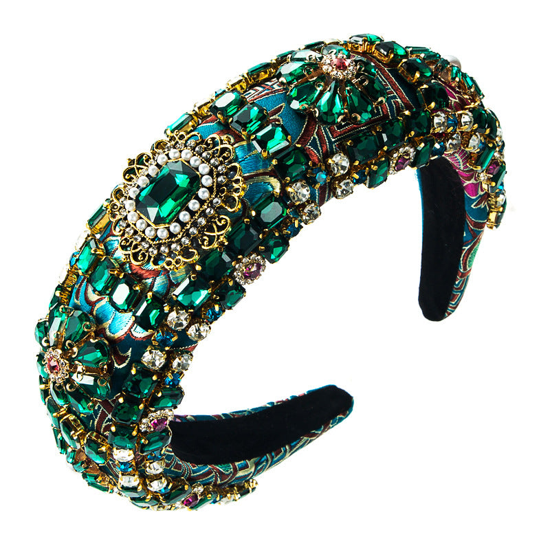 Embellished Hair Hoop for Dramatic Formal Evening Looks