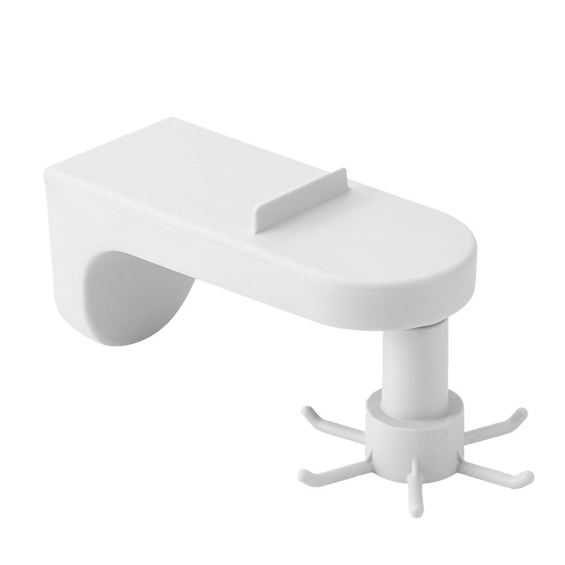 Punch-Free Rotating Kitchen Utensil Rack for Walls