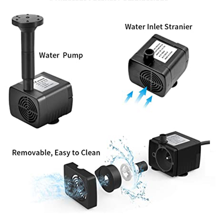 Solar Garden Fountain with 1.5W Panel and Spray Nozzles