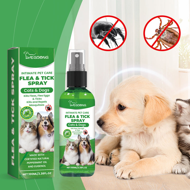 Pet Flea & Tick Spray for Dogs & Cats | 100ml Care