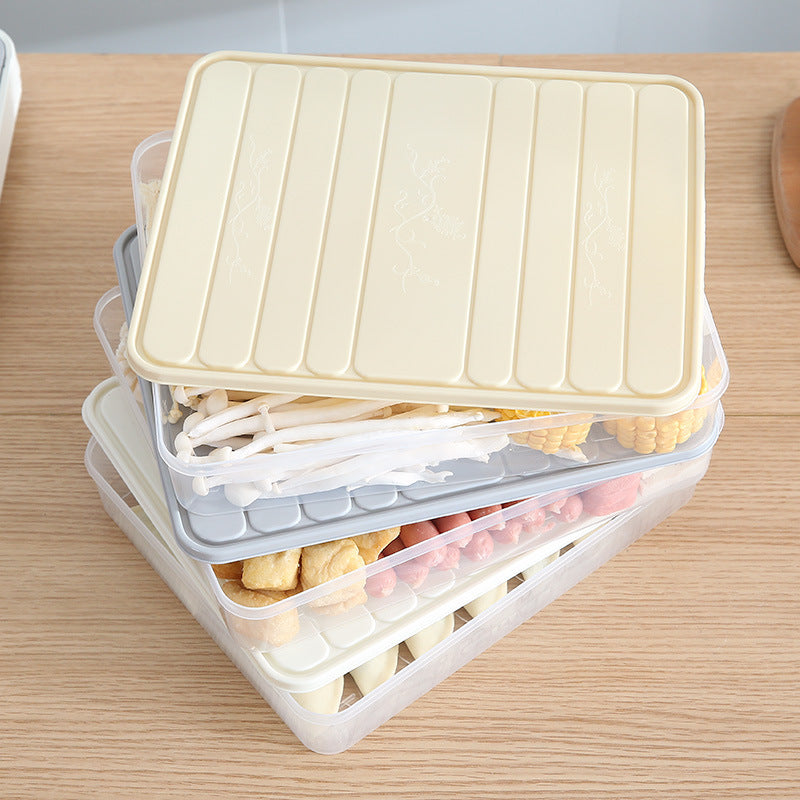 Clear Stackable Freezer Box for Dumplings and Vegetables