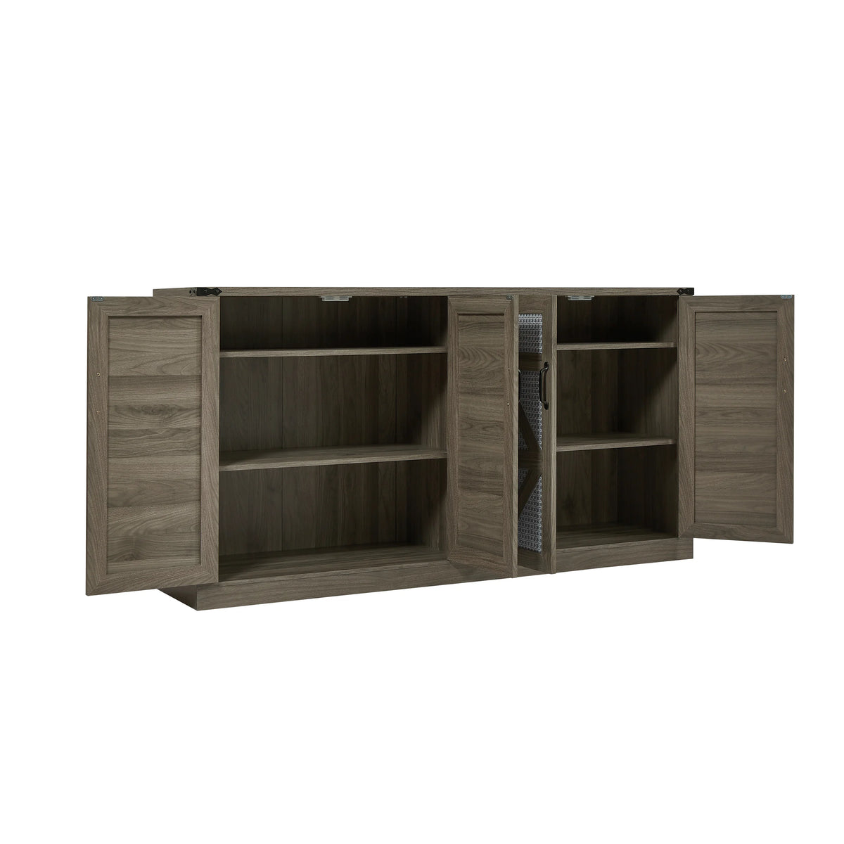 65-Inch Farmhouse Sideboard with Barn Doors and Storage