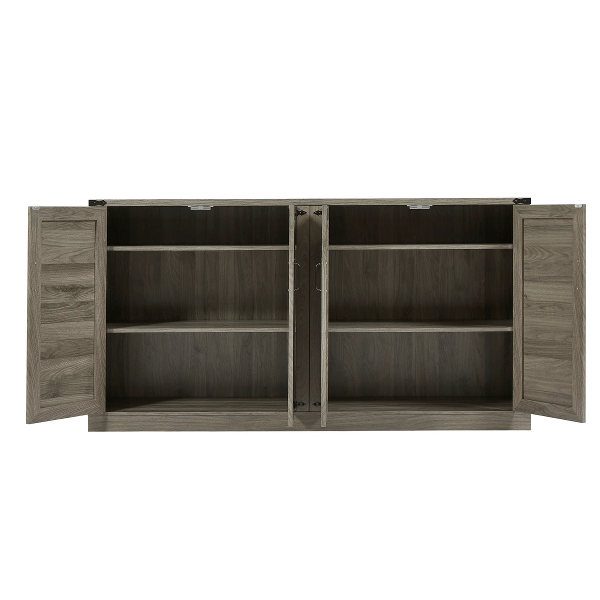 65-Inch Farmhouse Sideboard with Barn Doors and Storage
