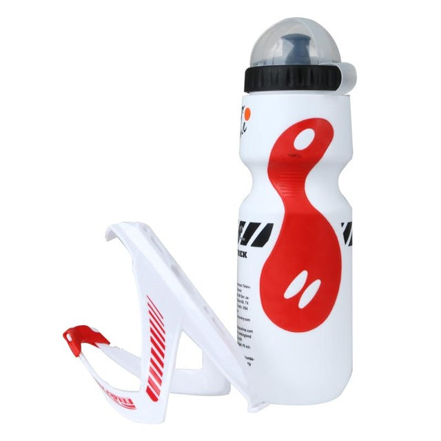 Bike Water Bottle with Cage, 650ml Secure Hold