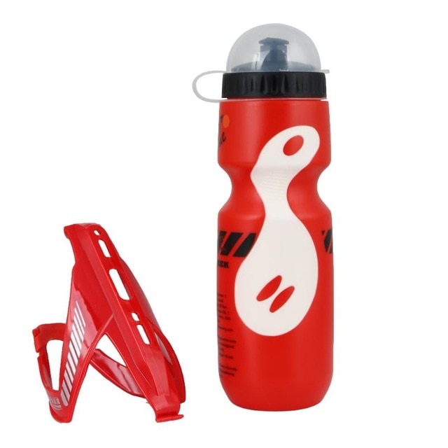 Bike Water Bottle with Cage, 650ml Secure Hold