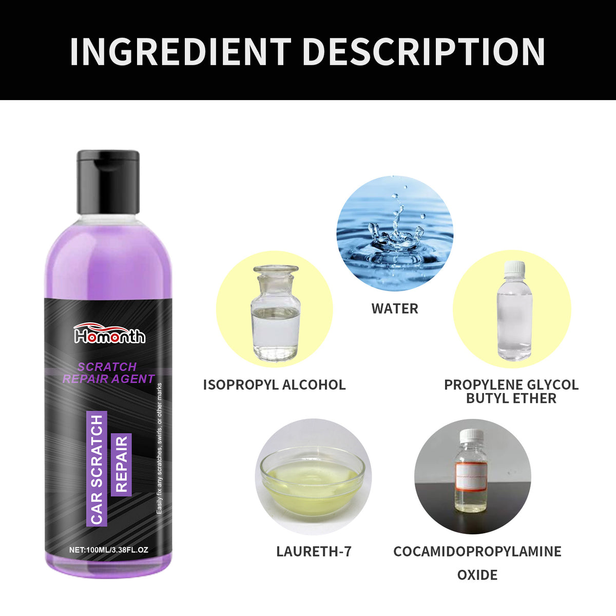 Car Scratch Repair Agent for Paint & Swirl Mark Removal