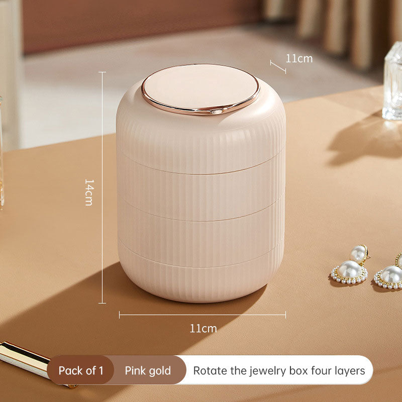 Rotating Jewelry Box for Dressing Table, 4 Tiers