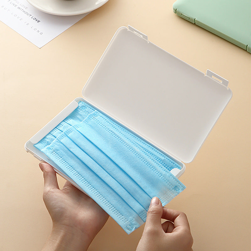 Disposable Mask Storage Box: Slim Portable Mask Case