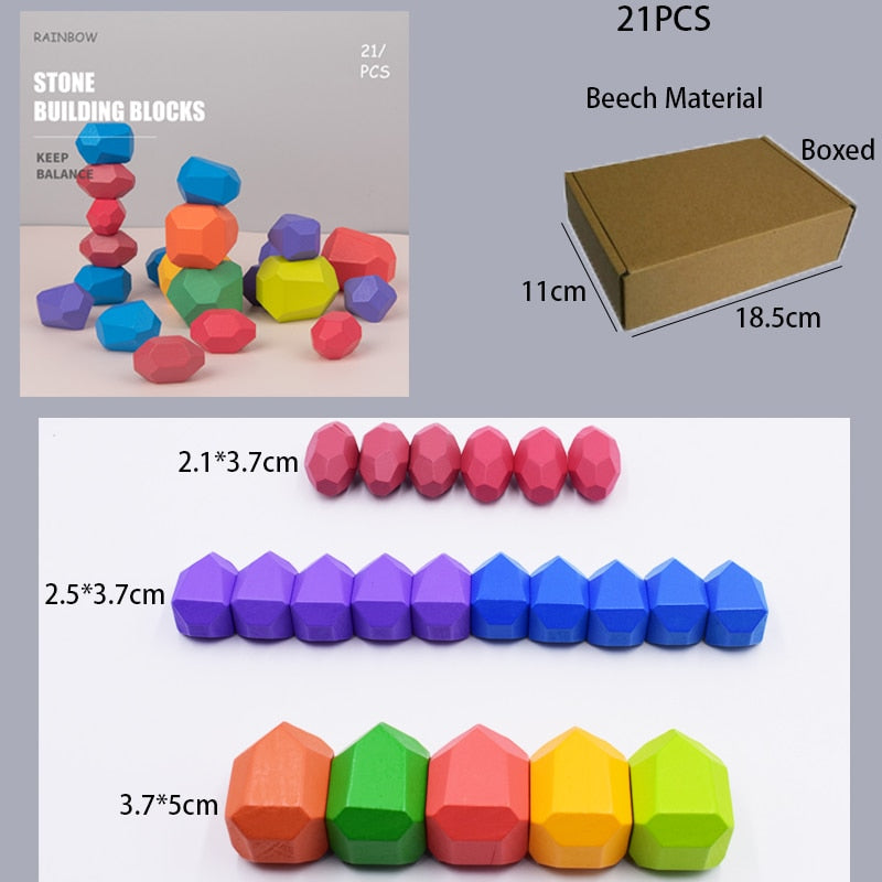 Wooden Stacking Stones for Screen-Free Creative Play