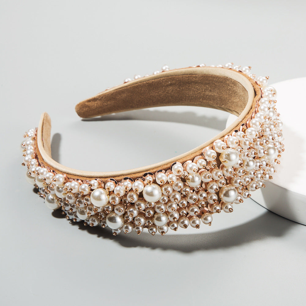 Pearl Hair Hoop for Effortless Glamorous Occasion Styling