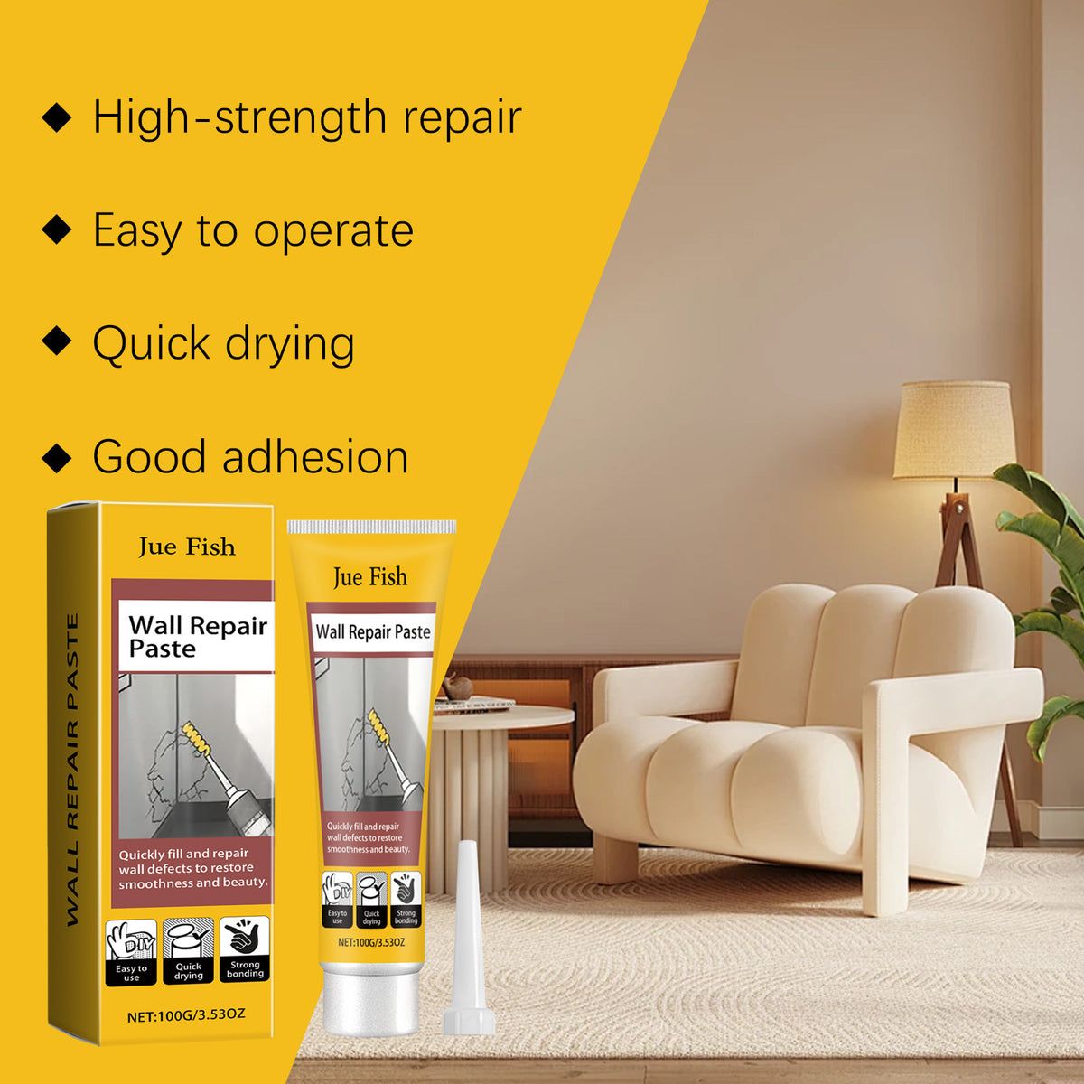 Wall Crack Repair Plaster for Smooth, Quick Fixes