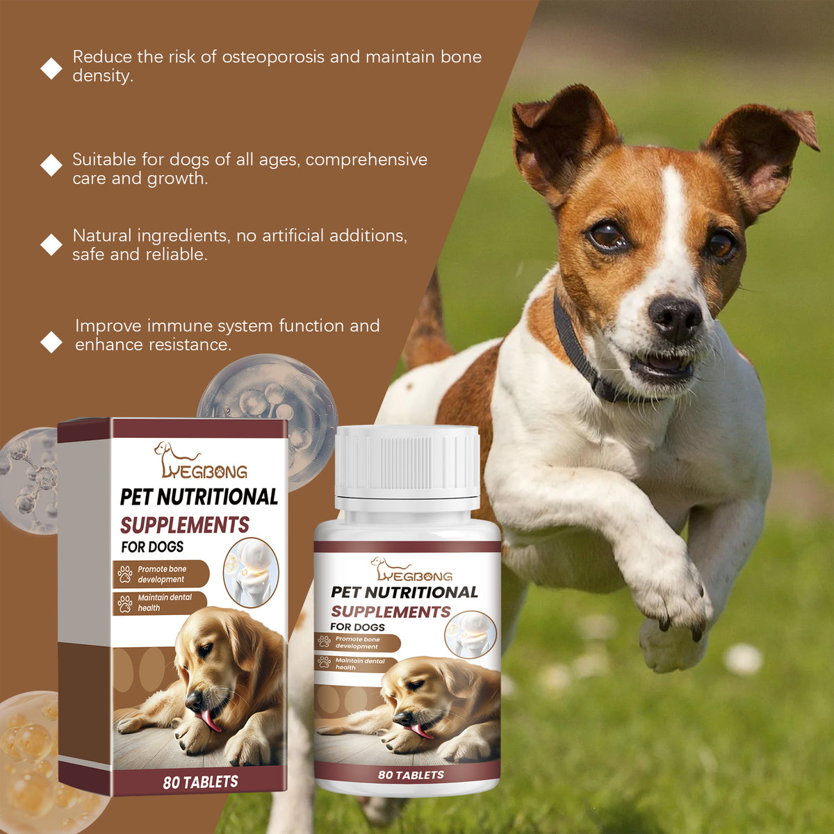 Dog Calcium Tablets for Stronger Bones and Healthier Teeth