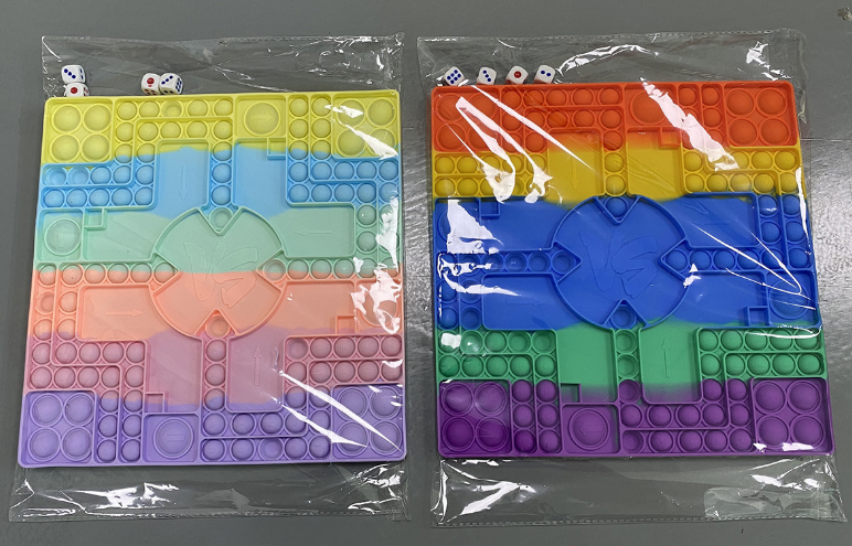 Rainbow Bubble Chessboard Toy for Screen-Free Learning