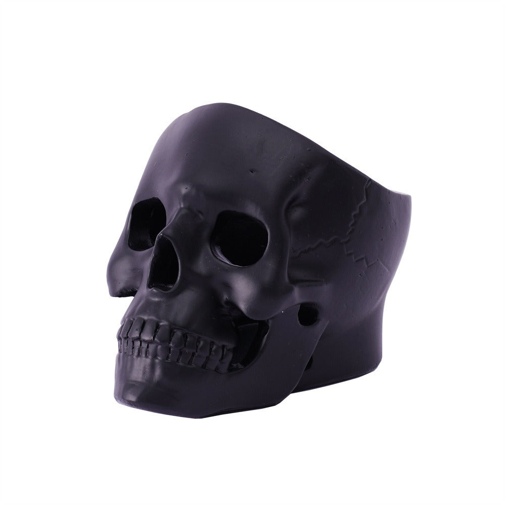 Gothic Skull Desk Organizer Pen Holder for Messy Desks